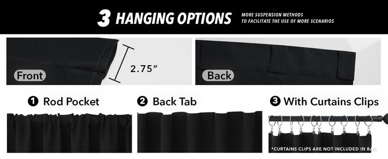 Deconovo Blackout Curtains (2 Panels, block 85%-95% of light, Single Layer with Back Tab and Rod Pocket) - Thermal Insulated, Soundproof Drapes for Living Room, Bedroom & Home Office Deconovo Blackout Curtains (2 Panels, block 85%-95% of light, Single Layer with Back Tab and Rod Pocket) - Thermal Insulated, Soundproof Drapes for Living Room, Bedroom & Home Office