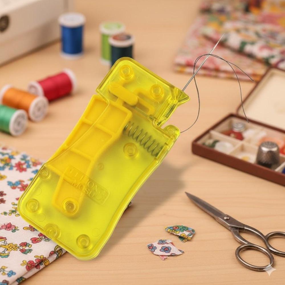 Spring Threader Tool Kit, Sewing Tools, Slip-Resistant Needle Inserter, Portable Vision Aid for Crafting & Sewing, DIY Handmade Supplies, Multifunctional Sewing Assistant, Home Sewing Machine Accessories, Easy Threading Device for Clothing Making