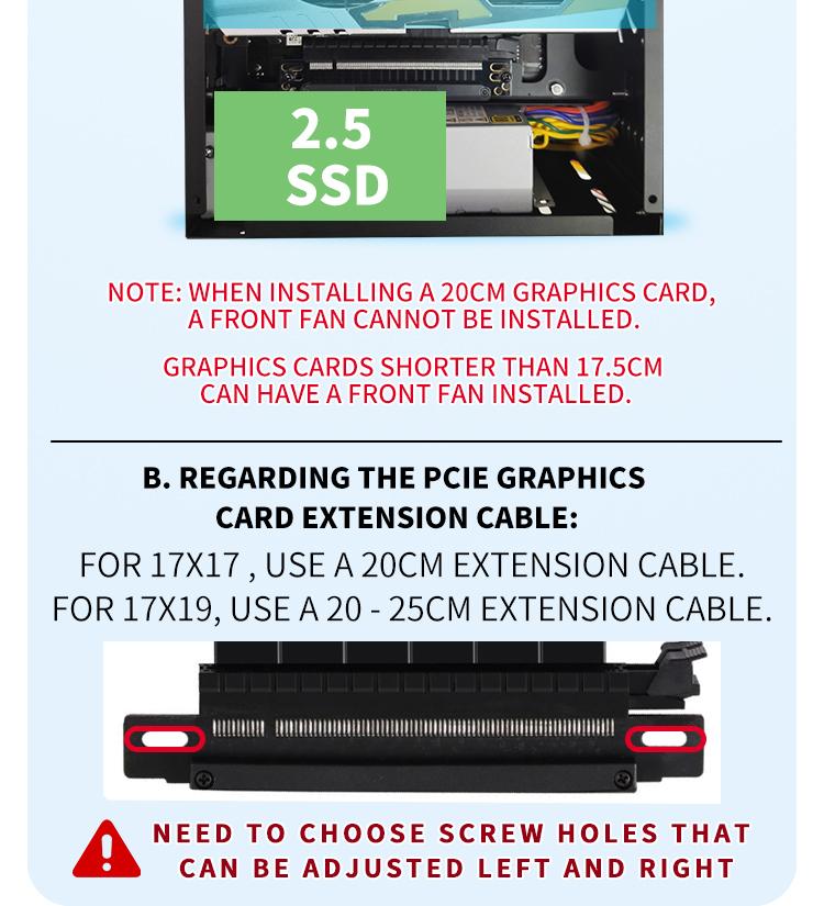 Mini Itx Computer PC Desktop Case, Home Use 2 Bay Nas Box, Compact Portable Handheld, Includes Accessories Screws Switch Handle Foot Pads