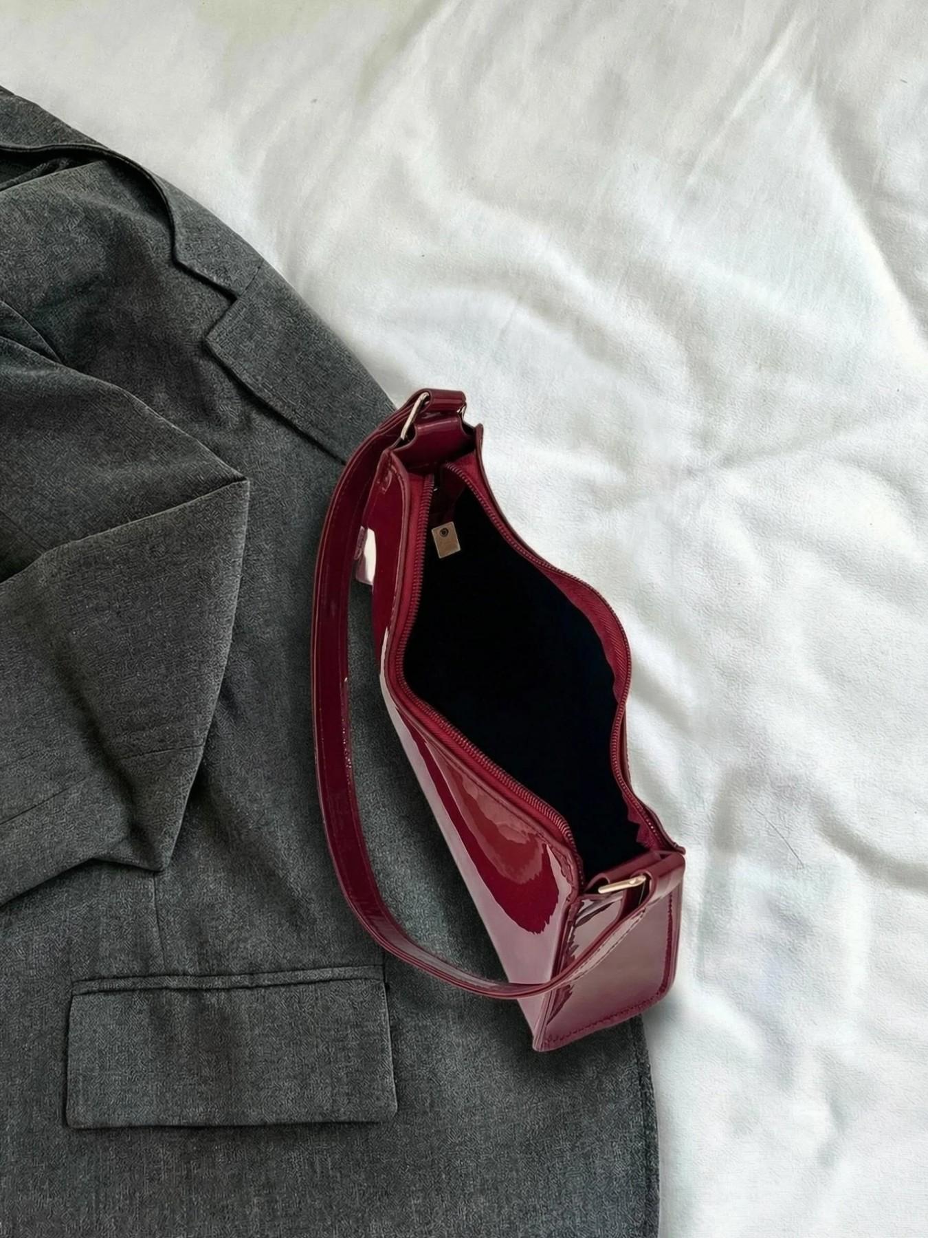 Women's Fashion Shoulder Bag, Casual Commuter Underarm Purse, Trendy Plain Handbag, Ideal for Office, College, Work, Business, Daily Use