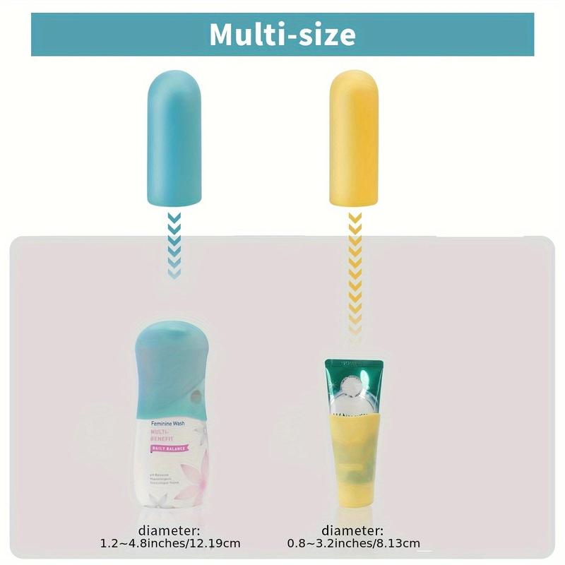 ✈️ Zero Spill Panic | 4-Pack Silicone Travel Bottle Covers | Luggage Leak Proof Toiletry Sleeves