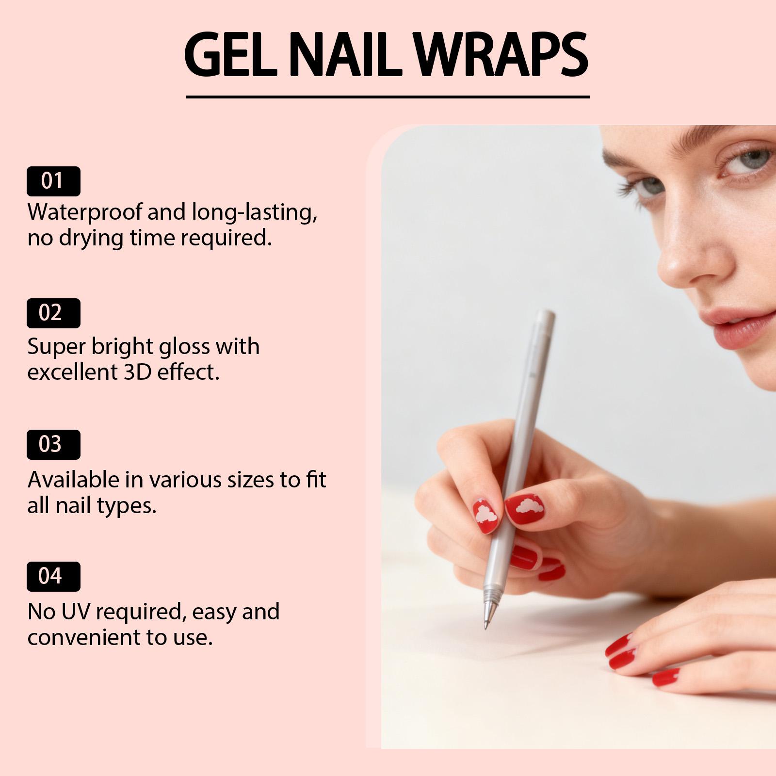 Nymixa Soft Gel nail Sticker Set DIY Creative Colorful Decorative fashionable mixed color Convenient nail stickers