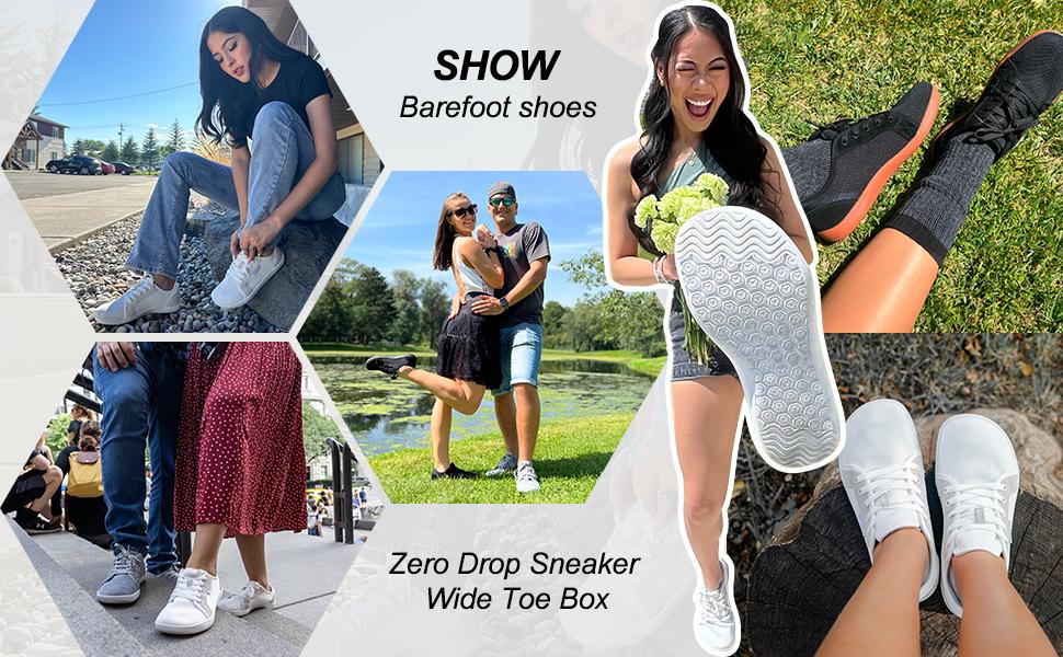 HOBIBEAR Womens Mens Minimalist Wide Toes Barefoot Shoes | Zero Drop | Wide Width Fashion Sneaker Footwear mens shoes Sky Blue  #outdoorfun