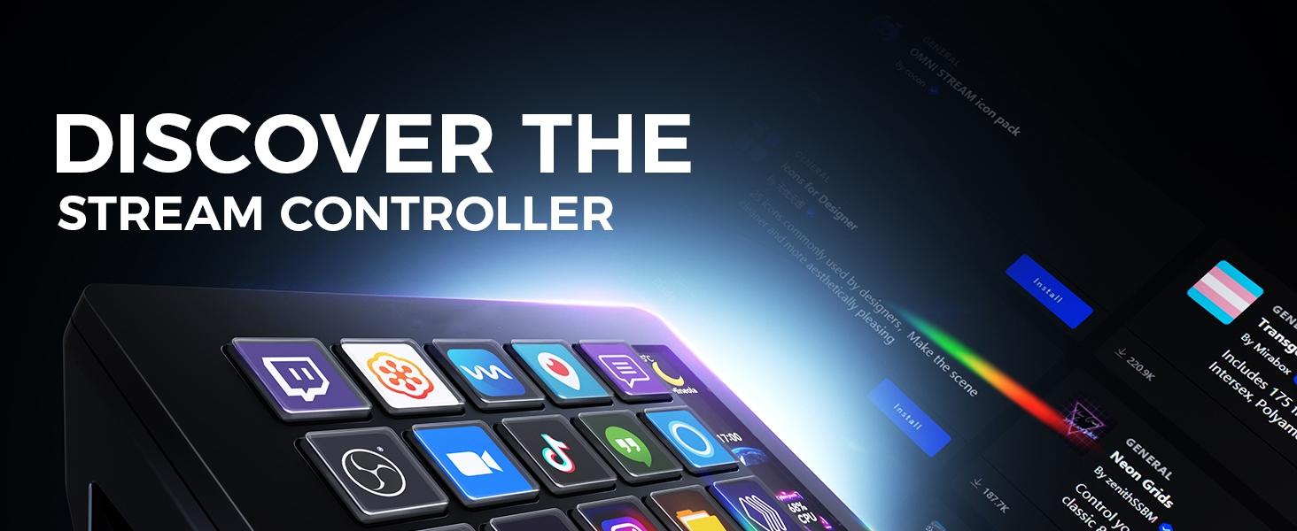 LED 15-Key Stream Deck Custom Keyboard for Streaming and Gaming, Programmable Macro Keys for Efficient Control, Compatible with Win/MAC/ps5/xbox