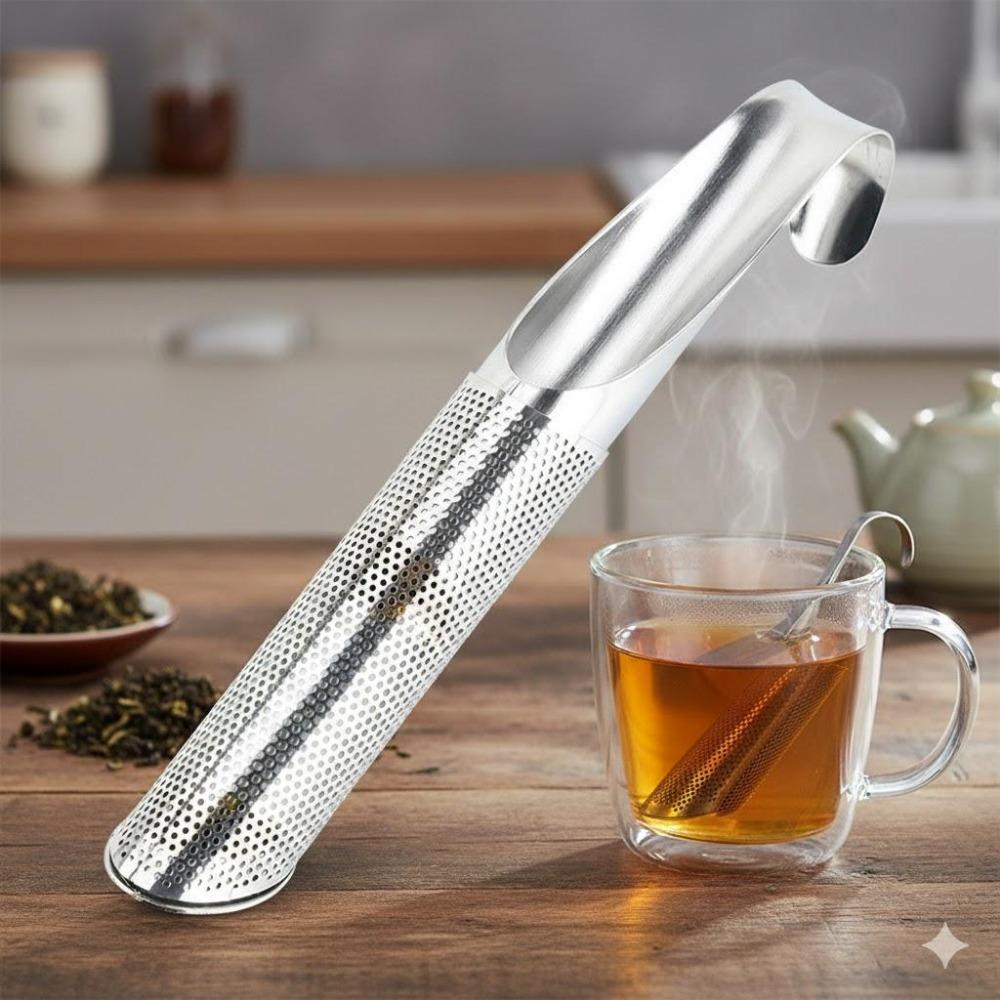 Multi-functional Tea Infuser & Coffee Filter with Hook Handle, Tea Making Tool, Fine Mesh Stainless Steel, Reusable Easy Clean, for Loose Leaf Tea and Pour Over Coffee, Durable Kitchen Tool, Enhances Beverage Preparation Efficiency.