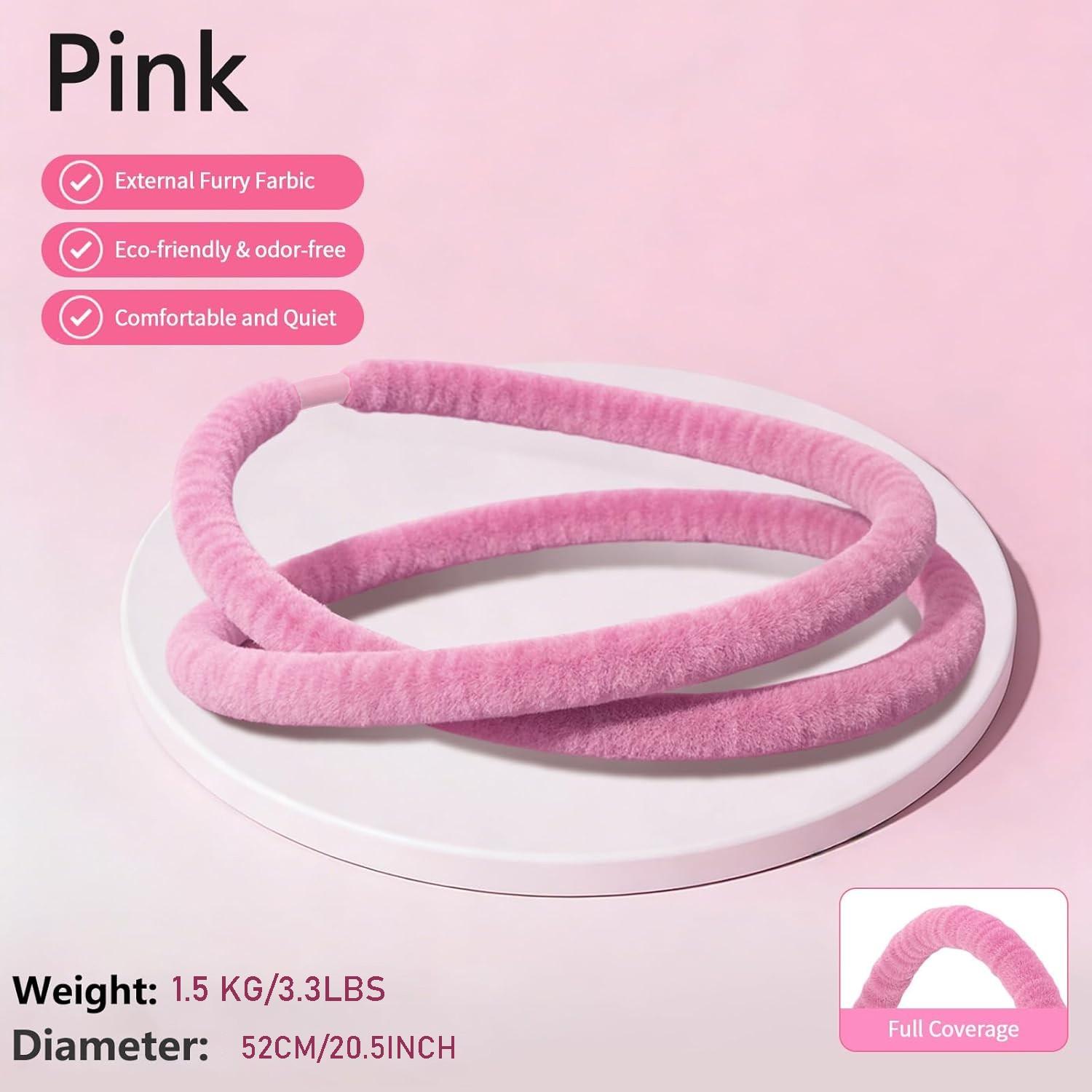 3.3 lbs soft spring weighted fitness hoop for adults, designed for core muscle training and core workouts. Portable slimming fitness equipment suitable for adults' at-home core training.