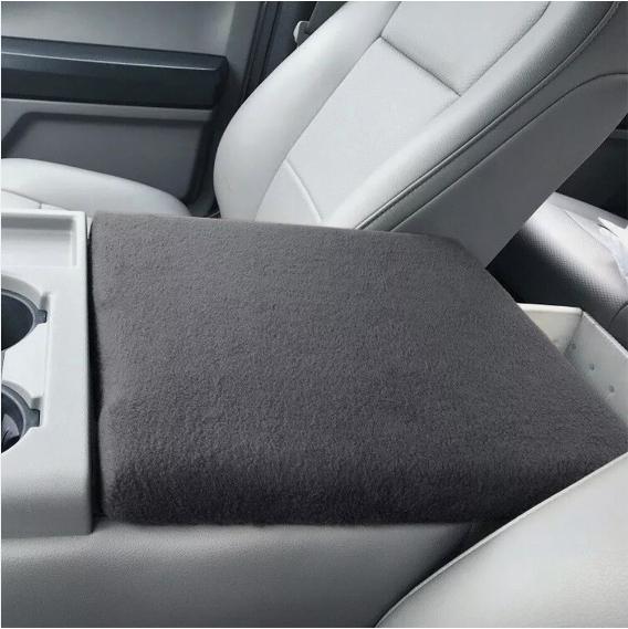 CROSSDESIGN Center Console Lid Cover Protector Gray Fit For Ford 2014-2021 F150 F250 Truck