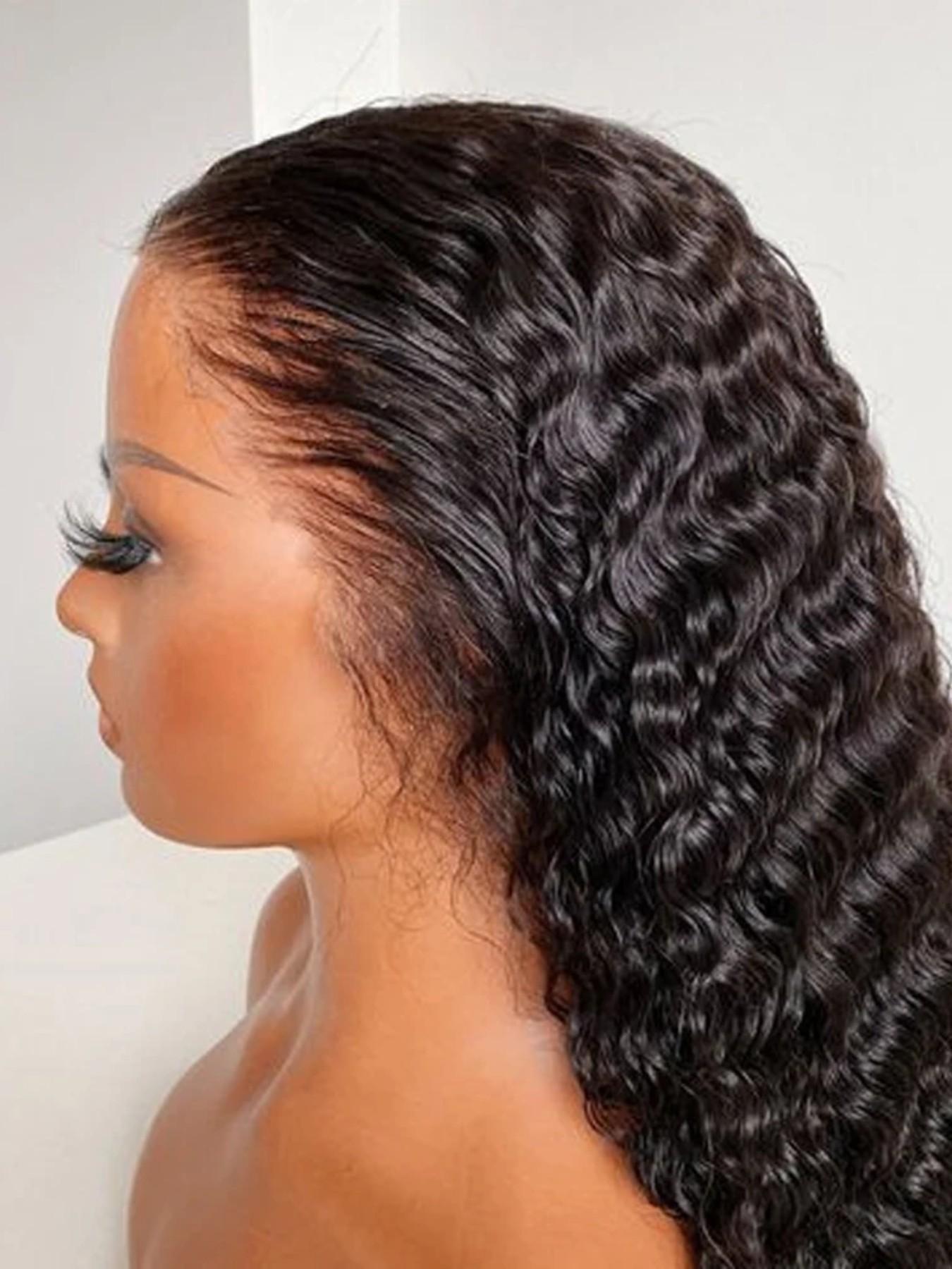 Soft Long 26 Inch 180 Density Twist Curl Deep 13x4 Front Lace Wig, No Glue Pre-Attached Heat Resistant Daily Wear Wig, Long Hair Wig, Glueless Synthetic Wig