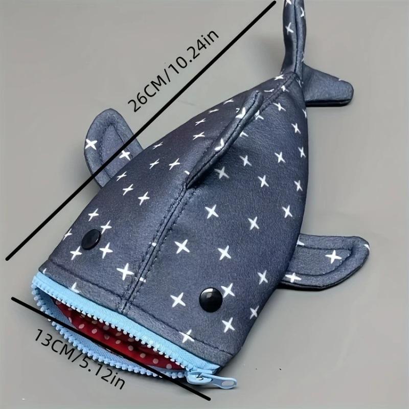 Cute Shark Zipper Pouch, Durable Multi-Functional Storage Bag, Organiser, Durable Storage Organizer, Perfect Christmas Gift for Boys & Girls, New Condition