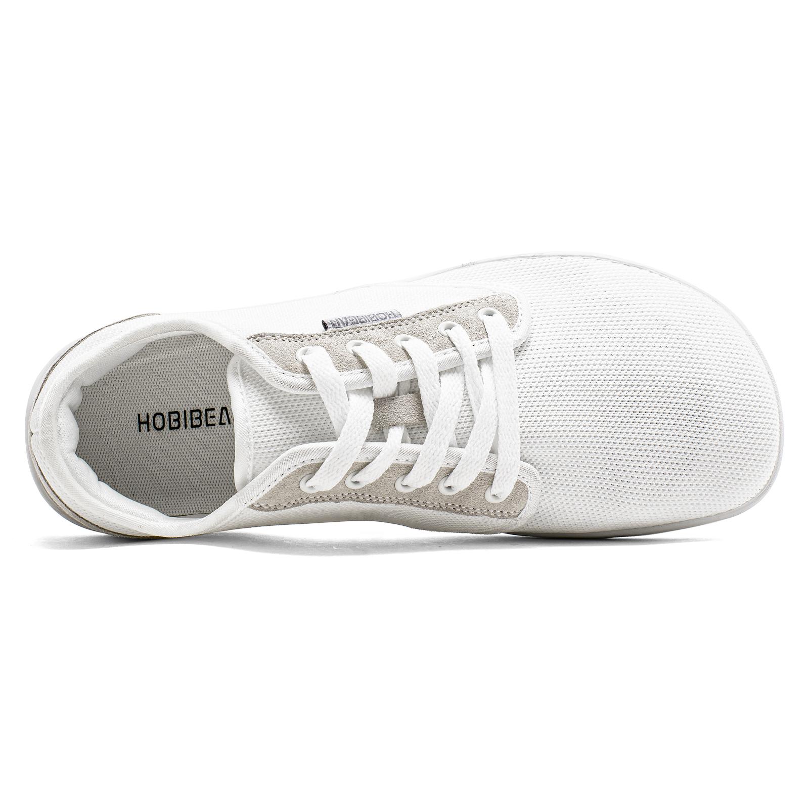 HOBIBEAR Men's Sporty  outdoor run Sneakers low top casual trainers Walking Shoes Closed Athletic Training Sports Shoes Runner Footwear White Running