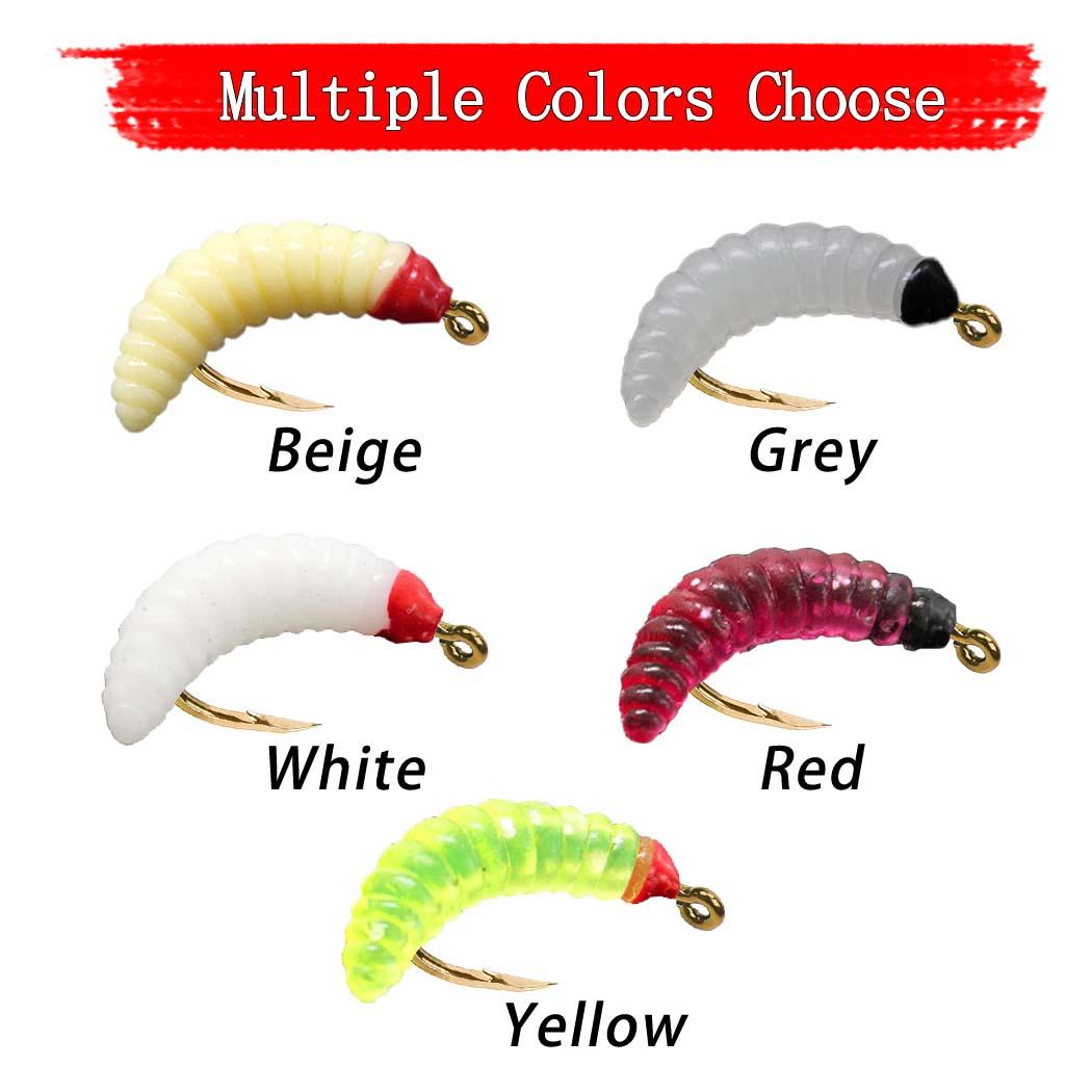 5/10pcs Maggots Fish Bait for Carp Catfish Trout Outdoor Fishing Lure, Essential Fishing Gear for Beginners, High-Quality Fishing Equipment