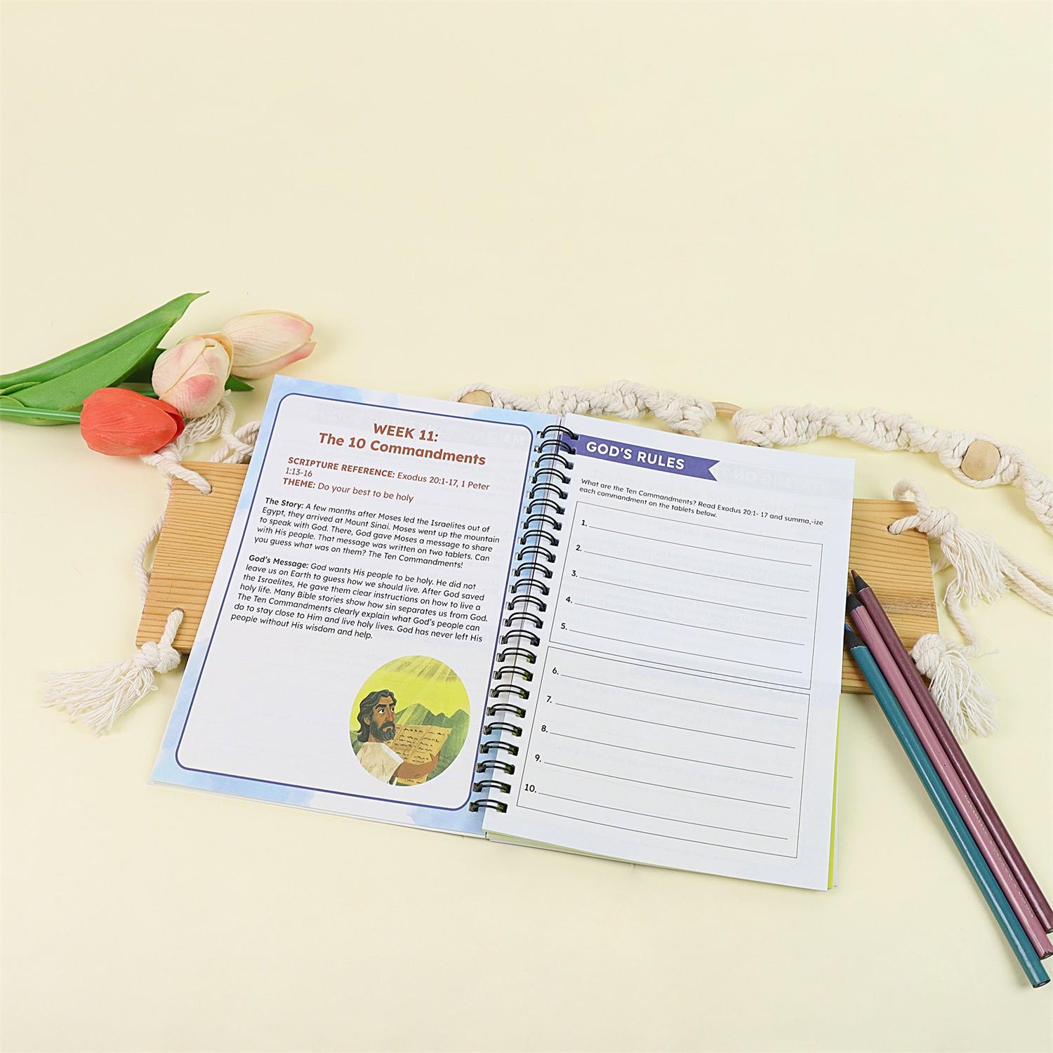 Bible Study Workbook for Kids, Lessons, Activities, Quizzes, Questions, Deepen Faith, Bible Study Activity Books for Children