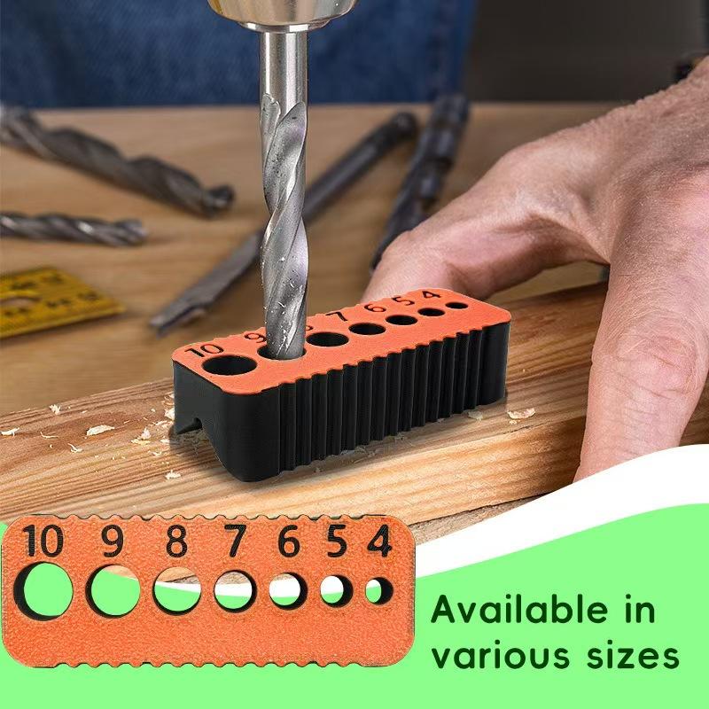 Handheld Drill Bit Guide Round Tube Clamp Steel Insert Locator Template, Precision Alignment, Heavy Duty Precision Drilling Tool, Hole Punching Jig, Durable Construction, Robust Construction