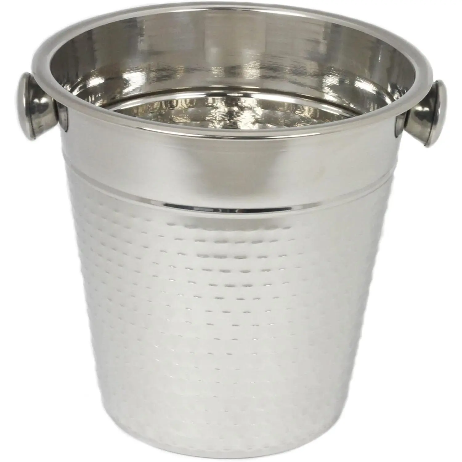 Hammered Champagne Bucket. 4 Quart. Stainless Steel