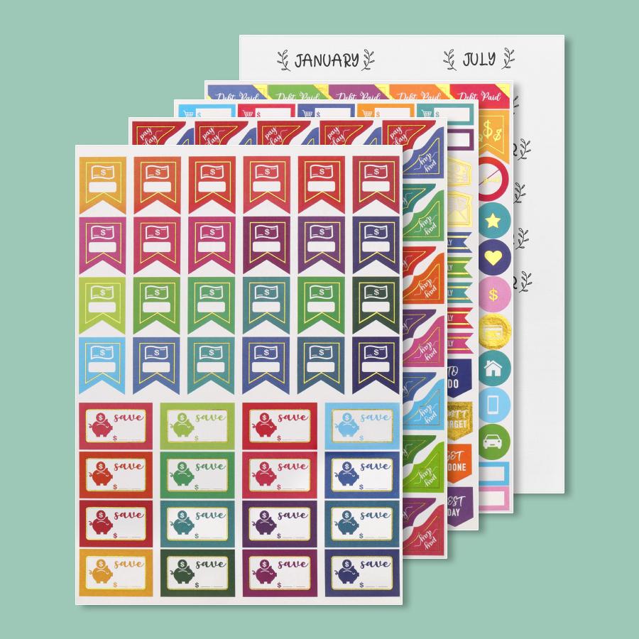 SOLIGT 8.5 x 11 inches Large Budget Planner and Monthly Bill Organizer – Premium Hardcover Budget Book with 12 Pockets for Savings, Debt, Expense Tracking – Budget Tracker with Stickers Financial Journal