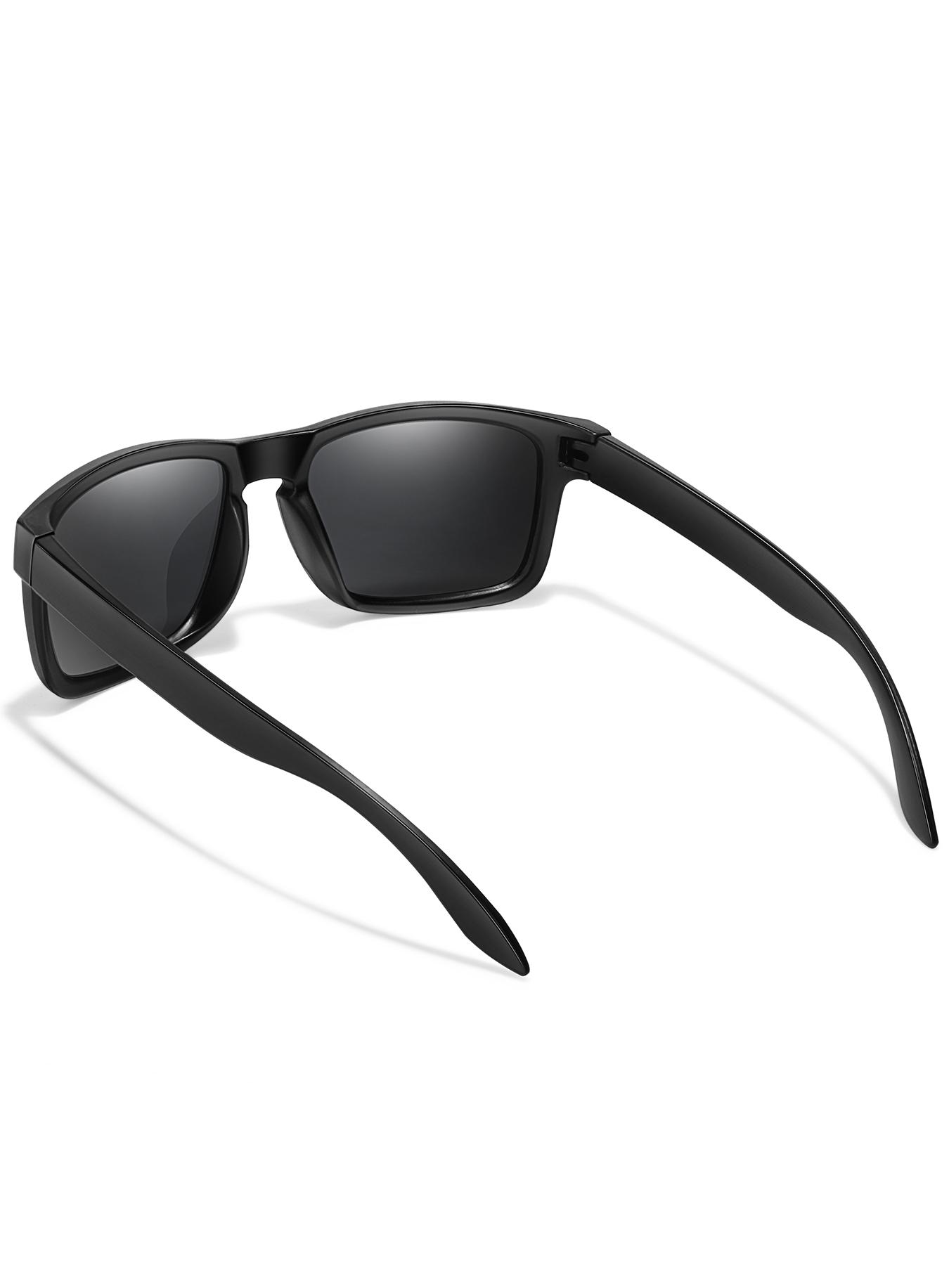 3-Piece Fashion Polarized Sports Outdoor Sunglasses Set, Unisex Cycling Hiking Eyewear, Classic Square Frame + Polarized Lenses, Daily Accessories, Sporty Eyewear, Summer Sports Sunglasses