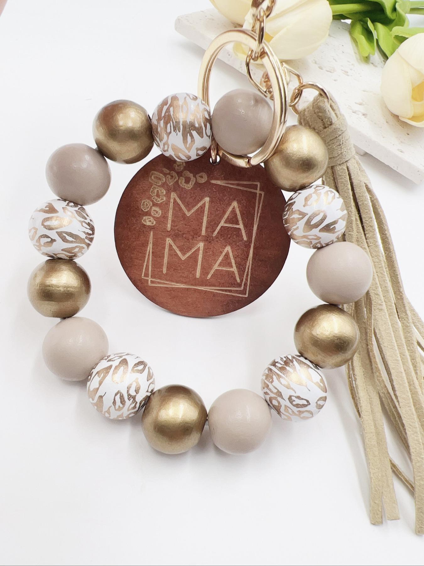 Simple Boho Style Random Pattern Beaded Keychain, Tassel Decor Keychain for Women & Men for Daily Clothing Decor, Summer Trendy All-match & Exquisite Keychain for Gift