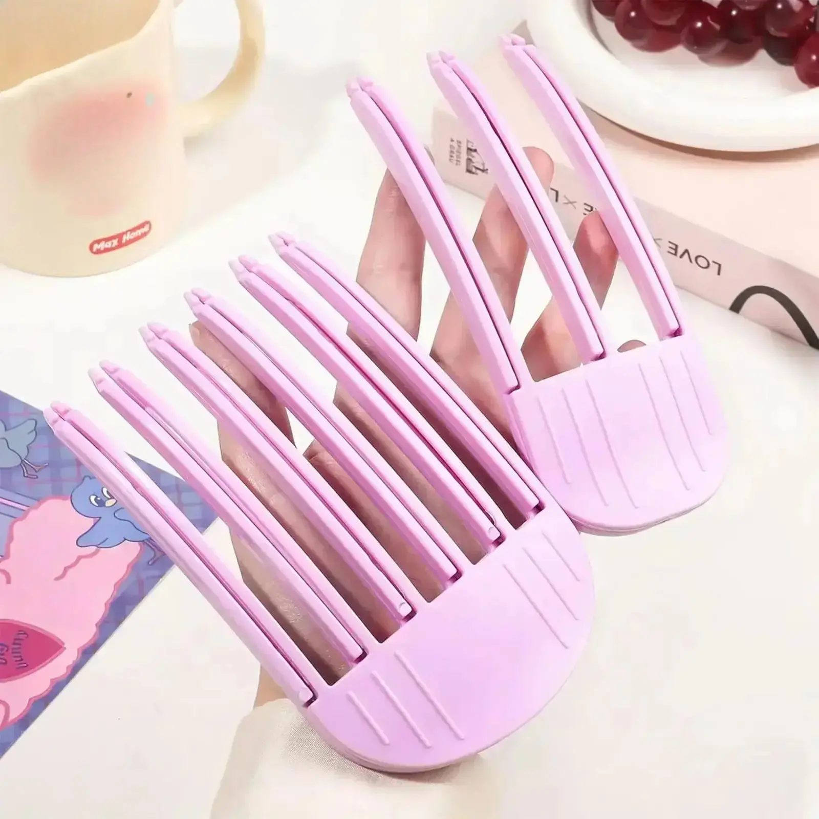 2PCS Hair Volume Clips for Bangs & Root Lift, No-Crease Hair Styling Clips for Fluffy, Voluminous Hair, Easy-to-Use Lightweight Hair Tool for Daily Styling, Blowouts & Quick Volume Boost