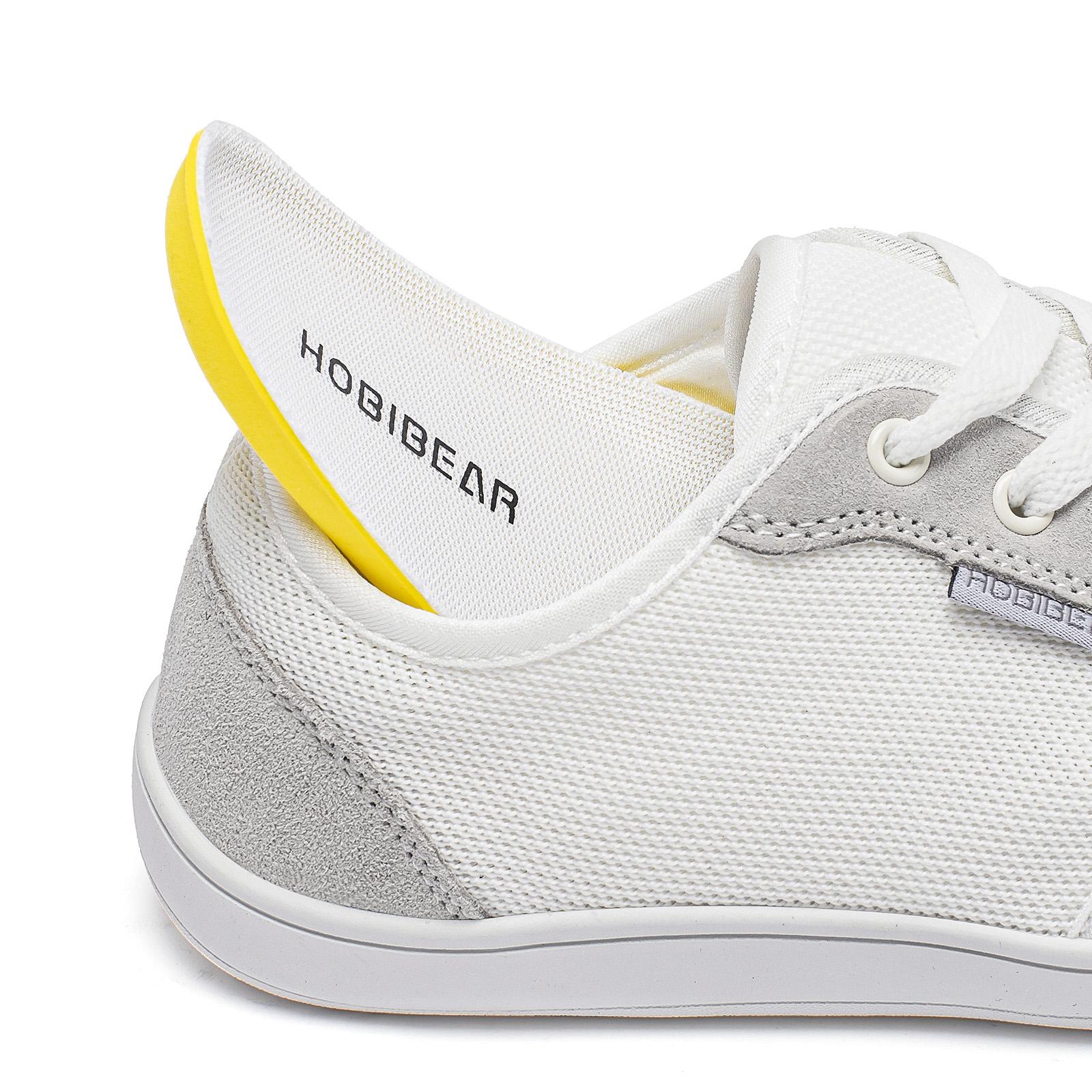 HOBIBEAR Men's Sporty  outdoor run Sneakers low top casual trainers Walking Shoes Closed Athletic Training Sports Shoes Runner Footwear White Running