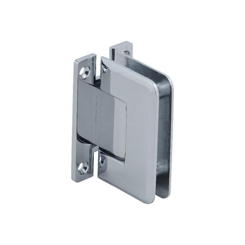 NCYINOX Solid Brass Adjustable Beveled Wall Mount 90 Degree Double Side H Back Plate Standard Hinge Bathroom Glass Clamp