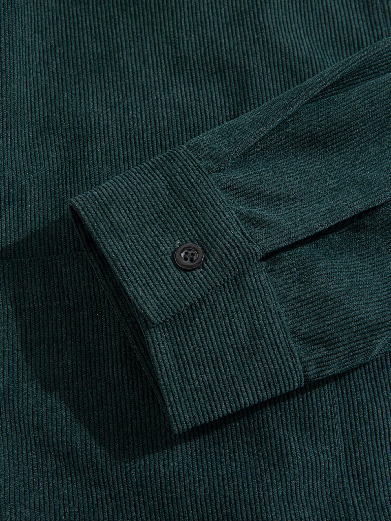 Men's Fashion Vintage Corduroy Jacket, Casual Loose Fit Colorblock Collar Design, Perfect for Outdoor Leisure & Trendy