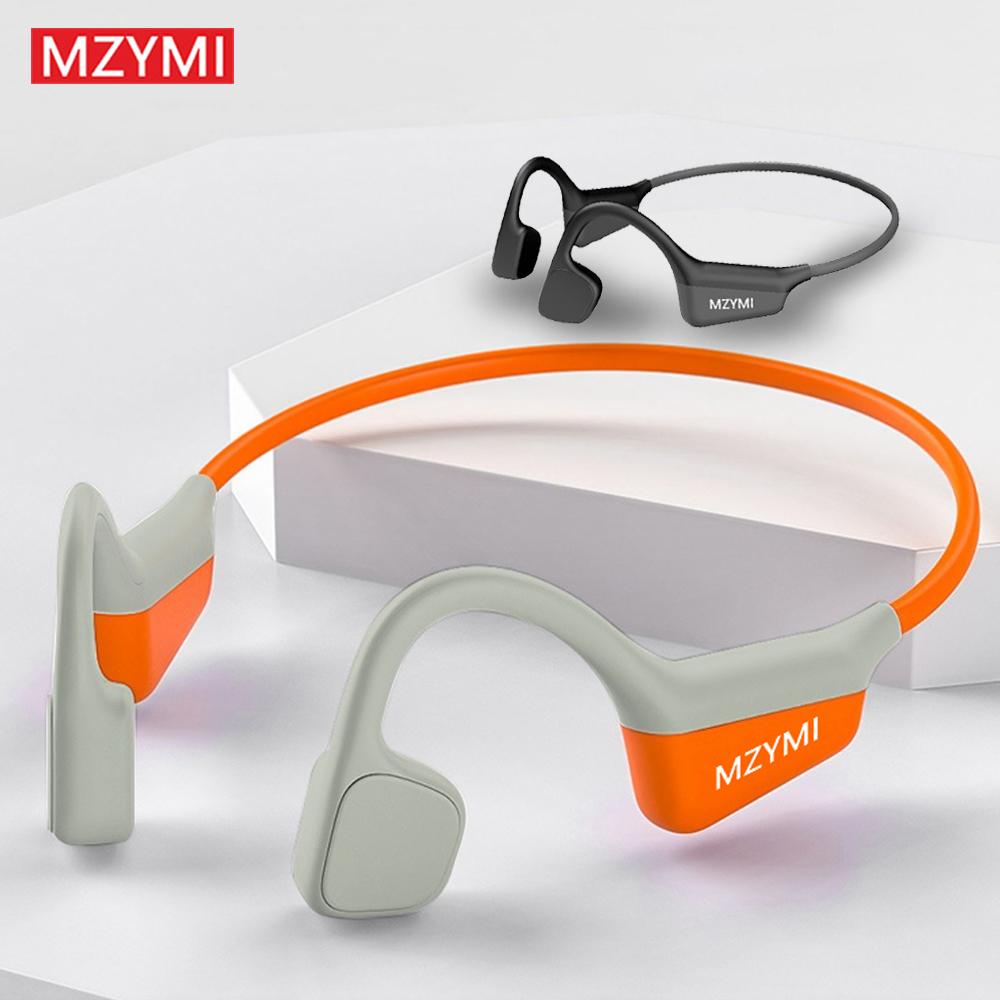 MZYMI i18pro Bone Conduction Neckband Wireless Earphones Headphones Sports Open Ear Headset With Mic Stereo Earbud Audio Black