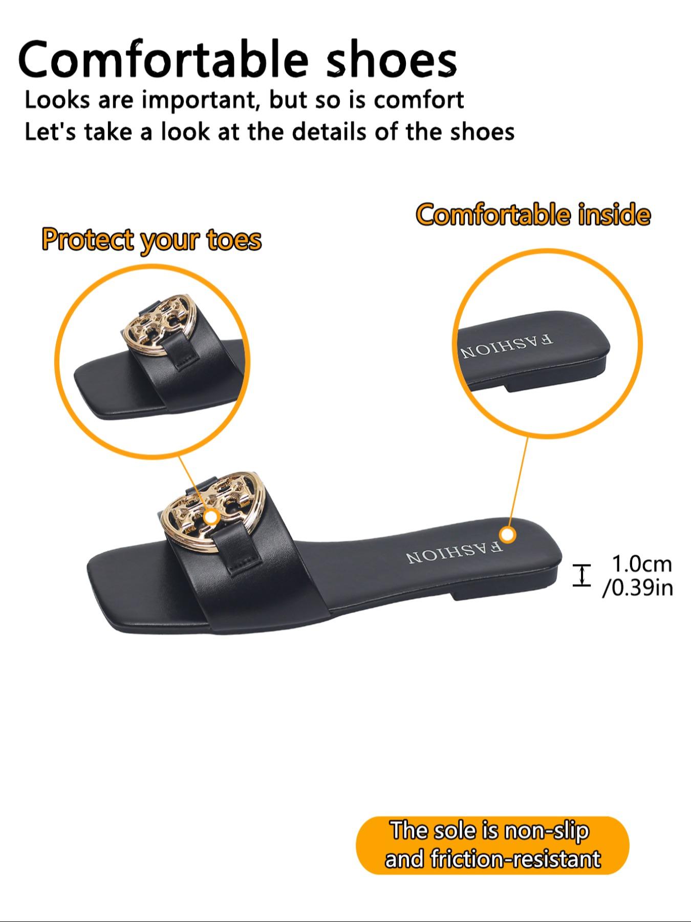 Women's Fashionable Ruched Design Slip on Sandals, Casual Comfortable Flat Sandals for Beach Vacation, Lightweight Breathable Shoes, Footwear Sandal