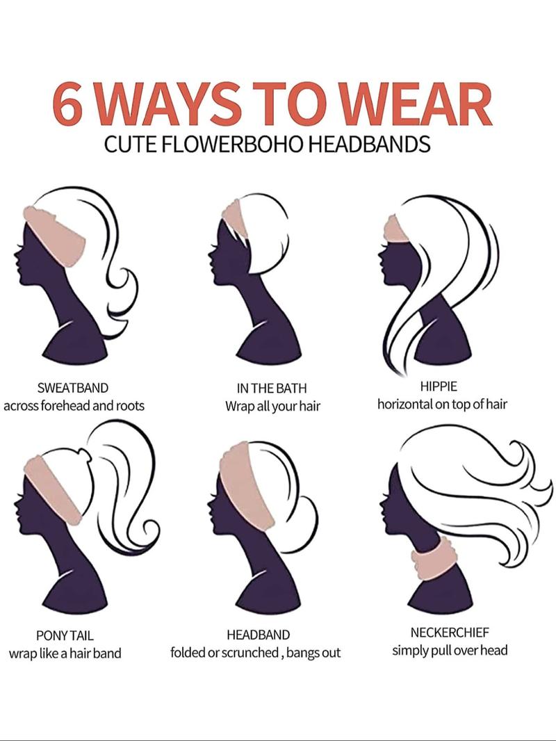 4pcs Paisley Pattern Knot Design Hair Band, Boho Wide Elastic Hair Band for Gym Workout, Hair Accessories for Yoga Wear, Knotted Headband