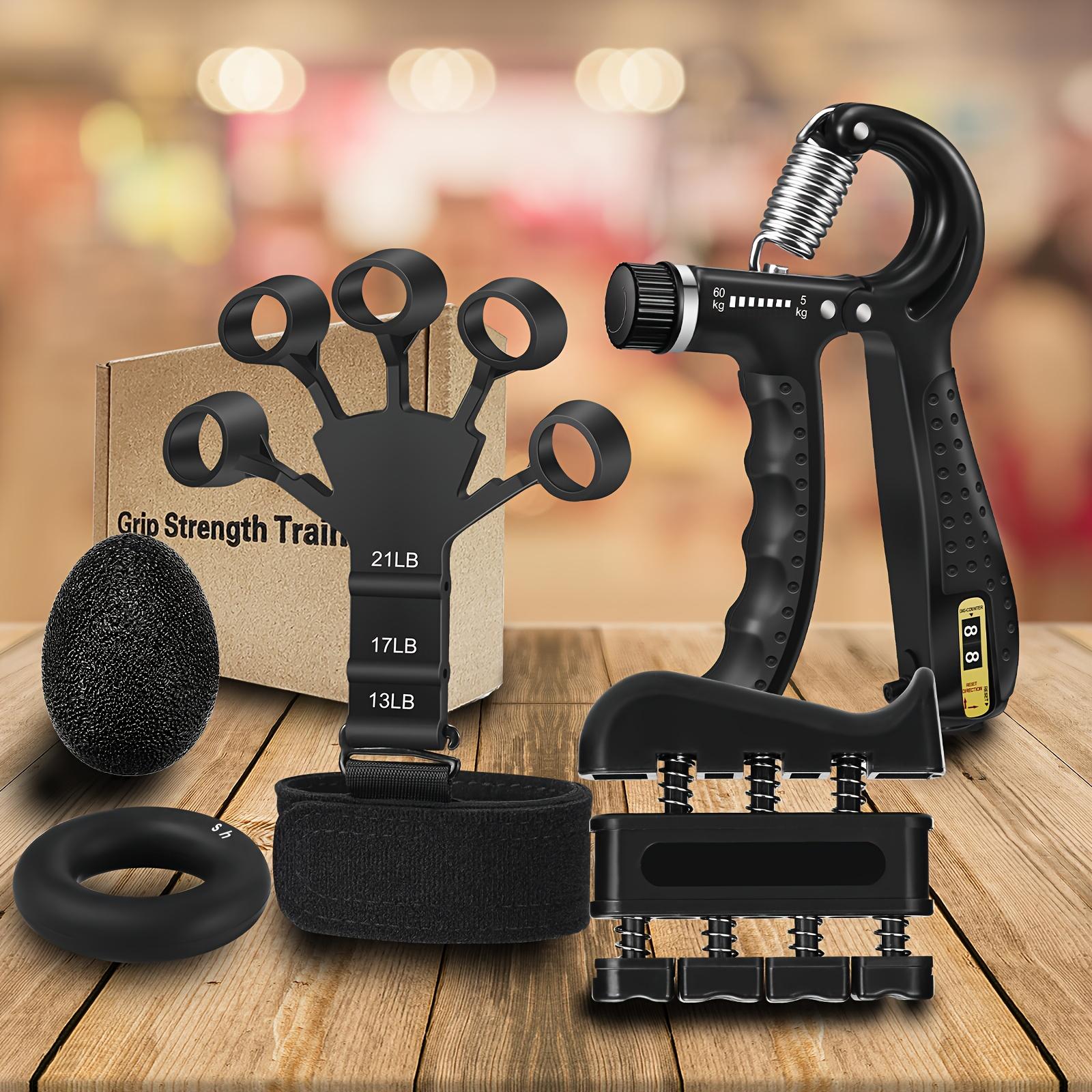 Grip Strength Trainer Kits (5 Pack), Forearm Strengthener With Adjustable Resistance, Grip Strengthener Set, Finger Strengthener, Hand Gripper Strengthener, Forearm Workout Gripper Set