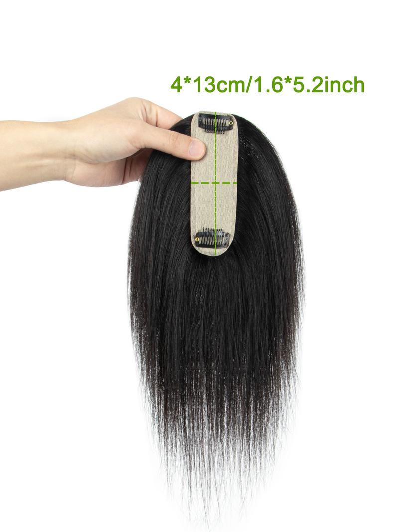 No Bangs Topper Human Hair Extension Sheets, 4x13 Invisible Breathable Inner Net, Options, Human Hair Straight, Natural Look, Comfortable Fit