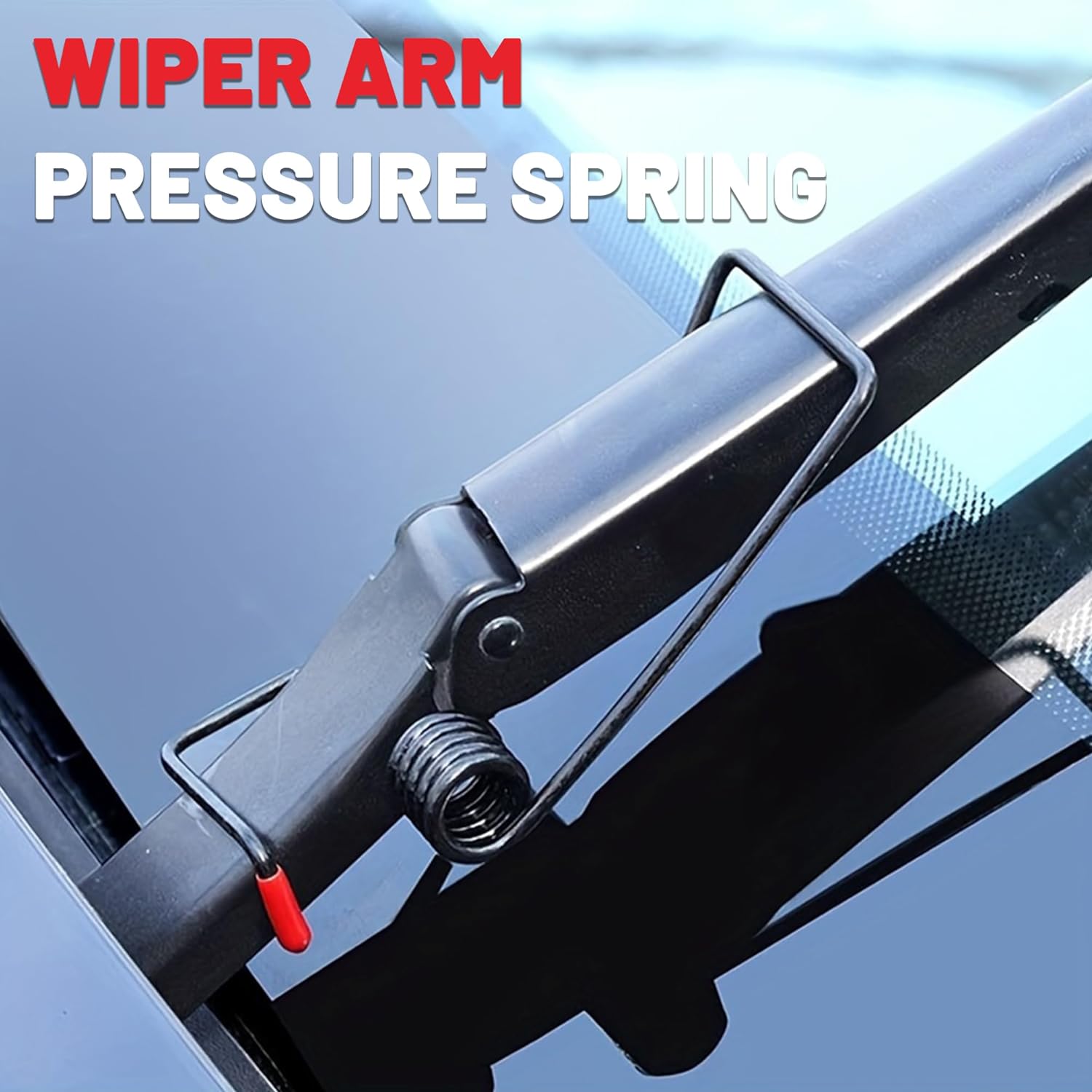 Windshield Wiper Arm Pressure Spring Booster - 2 Pack Practical Assistive Spring Wiper Arms, Enhance Wiper Performance, Easy Install, Improved Visibility in Rain/Snow (2 Packs)