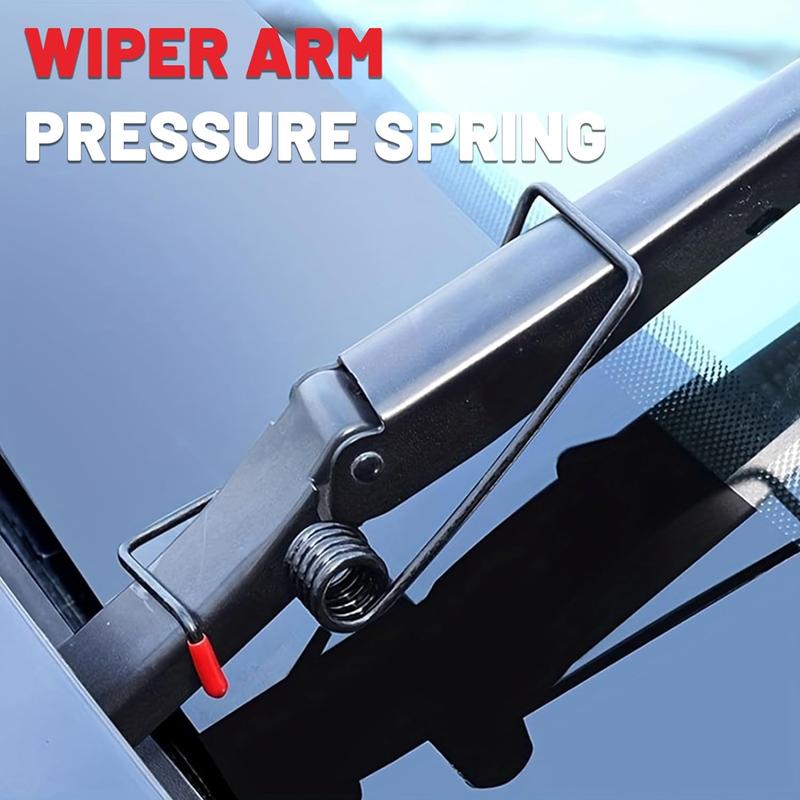 Windshield Wiper Arm Pressure Spring Booster - 2 Pack Practical Assistive Spring Wiper Arms, Enhance Wiper Performance, Easy Install, Improved Visibility in Rain/Snow (2 Packs)