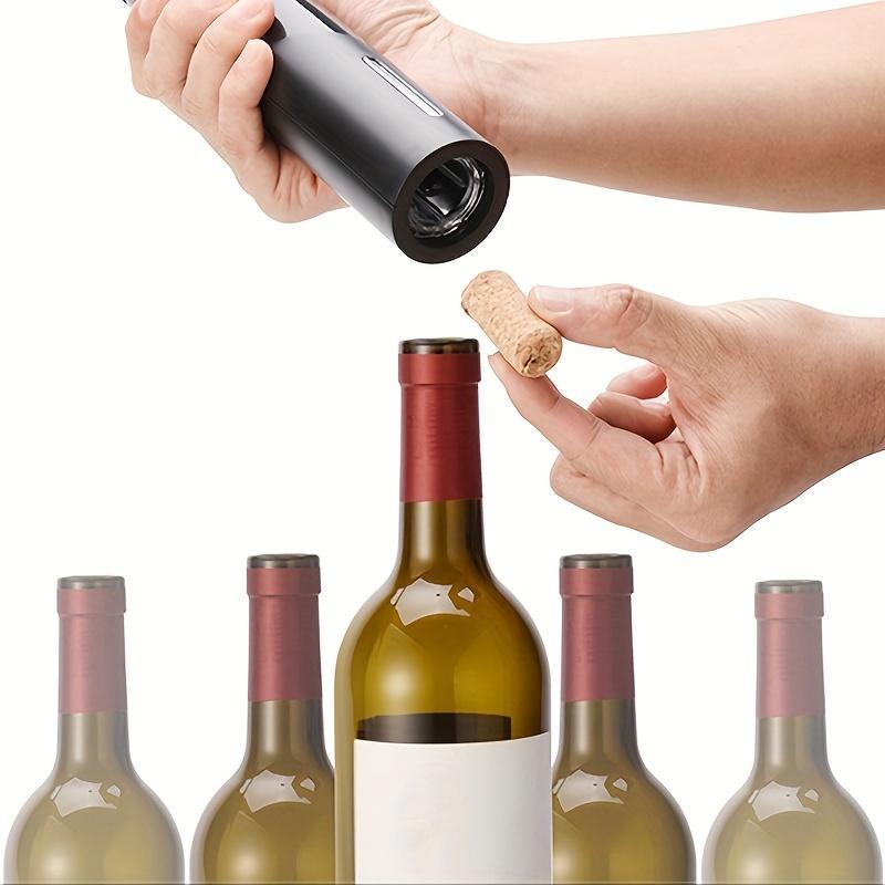 4-in-1 Electric Wine opener,, Wine Screw Puller, Corkscrew bottle opener,simulating manual slow openning to keep cork smooth reusable, Automatic and durable, for Wine Lovers Kitchen Home Bar Wedding Gift