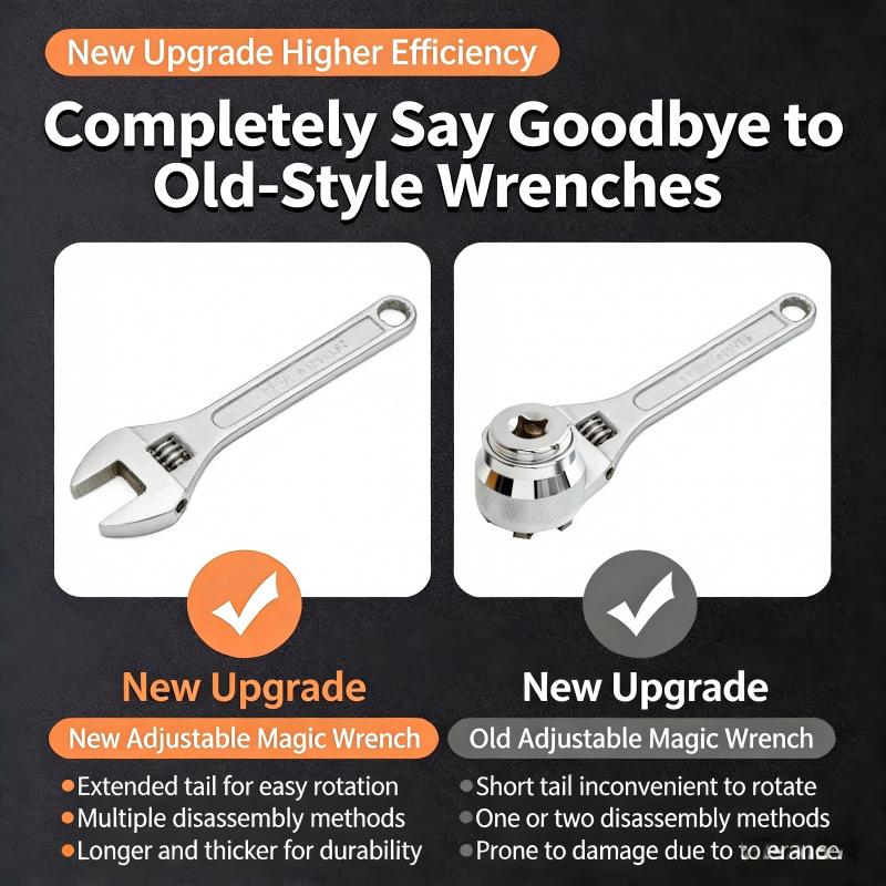 Multi-Functional Universal Socket Wrench Tool, Adjustable Universal Socket for 3/8 Inch Interface, Professional Repair Tool