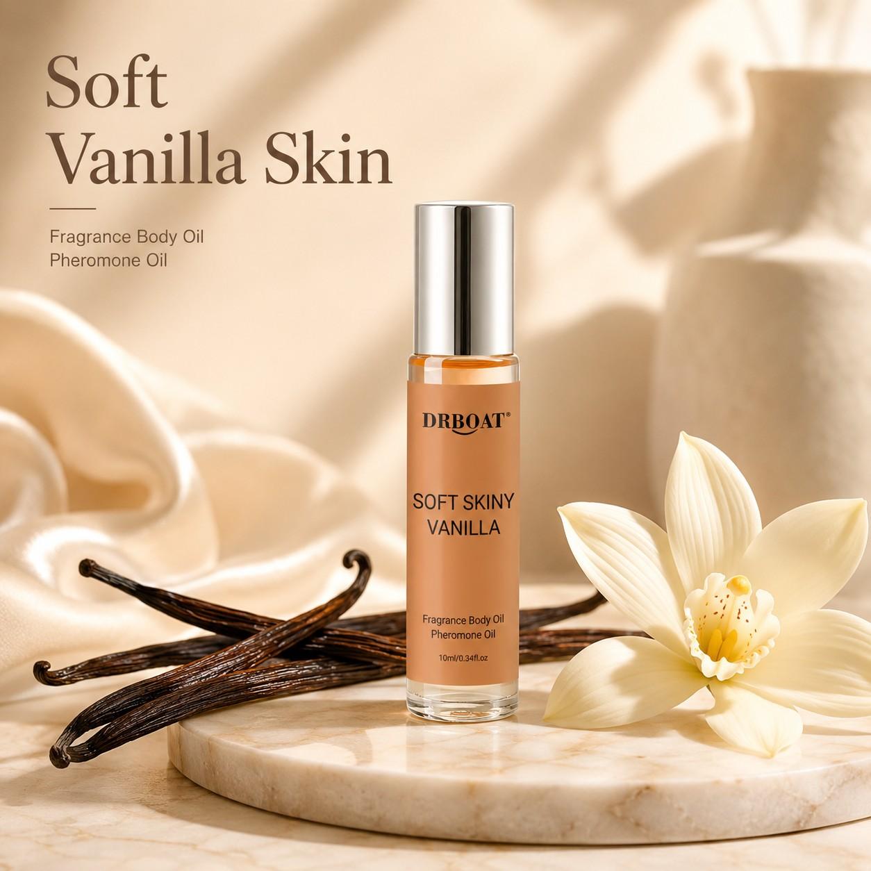 10ML Vanilla Skincare Pheromone Oil - Roll-On Subtle Essential Oil, Original Vanilla Skin Perfume Body Oil for Men and Women, Dating Traveling Home, Sweet Scent Fragrance