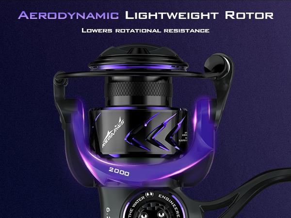 KastKing MegaJaws Elite Spinning Reels - 6.2: 1 Gear Ratio Bass Fishing Reel, Ultra Lightweight & Powerful, 17.6Lbs Max Drag, One-Piece Uni-Frame Aluminum Body & Carbon Rotor, Digi-Cut Aluminum Gear