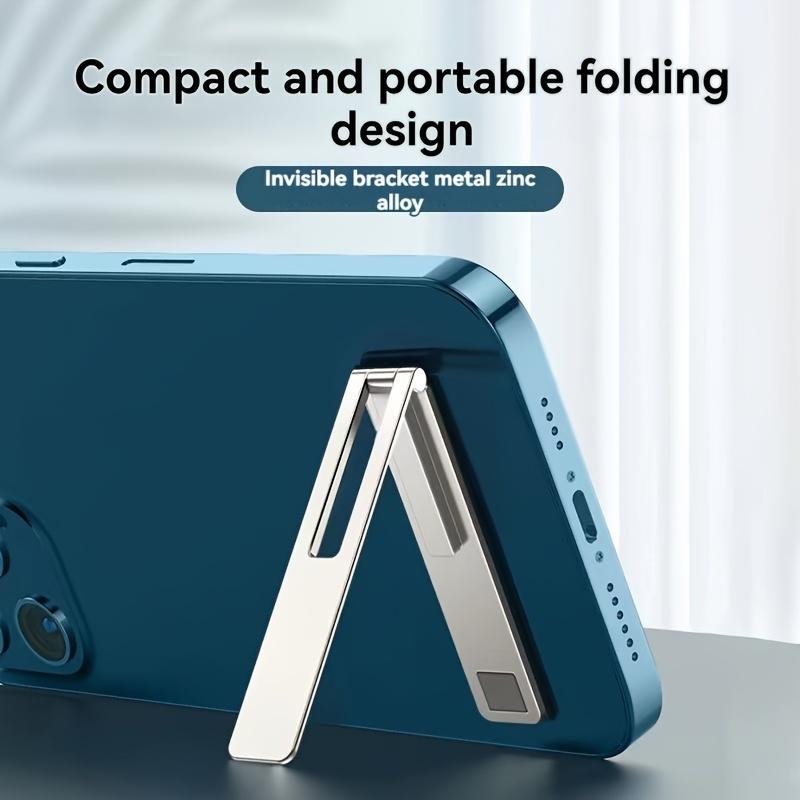 Ultra-Thin One-Word Phone Holder, Mini Back Sticker, Invisible Portable Foldable Lazy Stand