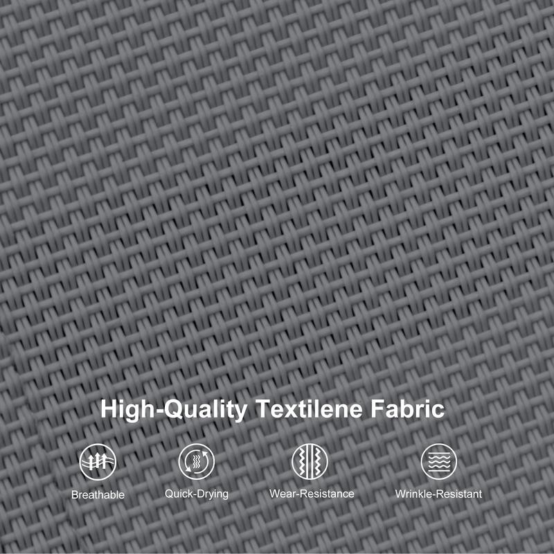 PURPLE LEAF Patio Chaise Lounge Set Outdoor Beach Pool Sunbathing Lawn Lounger Recliner Chair Outside Chairs with Side Table Included