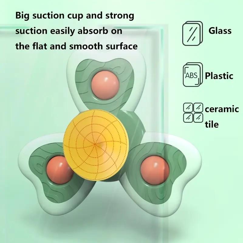 Fun Insect & Nature Theme Spinning Top Toy, Perfect Sensory Gift for Kids, Ideal for Windows, Bathtubs, Travel, Play