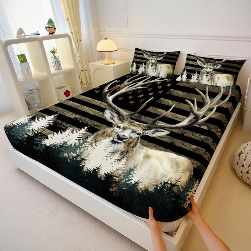 3-piece set, oversized bedding sheet set, including 1 sheet and 2 pillowcases, durable and comfortable design, perfect for bedroom use, ideal gift, easy to maintain fabric