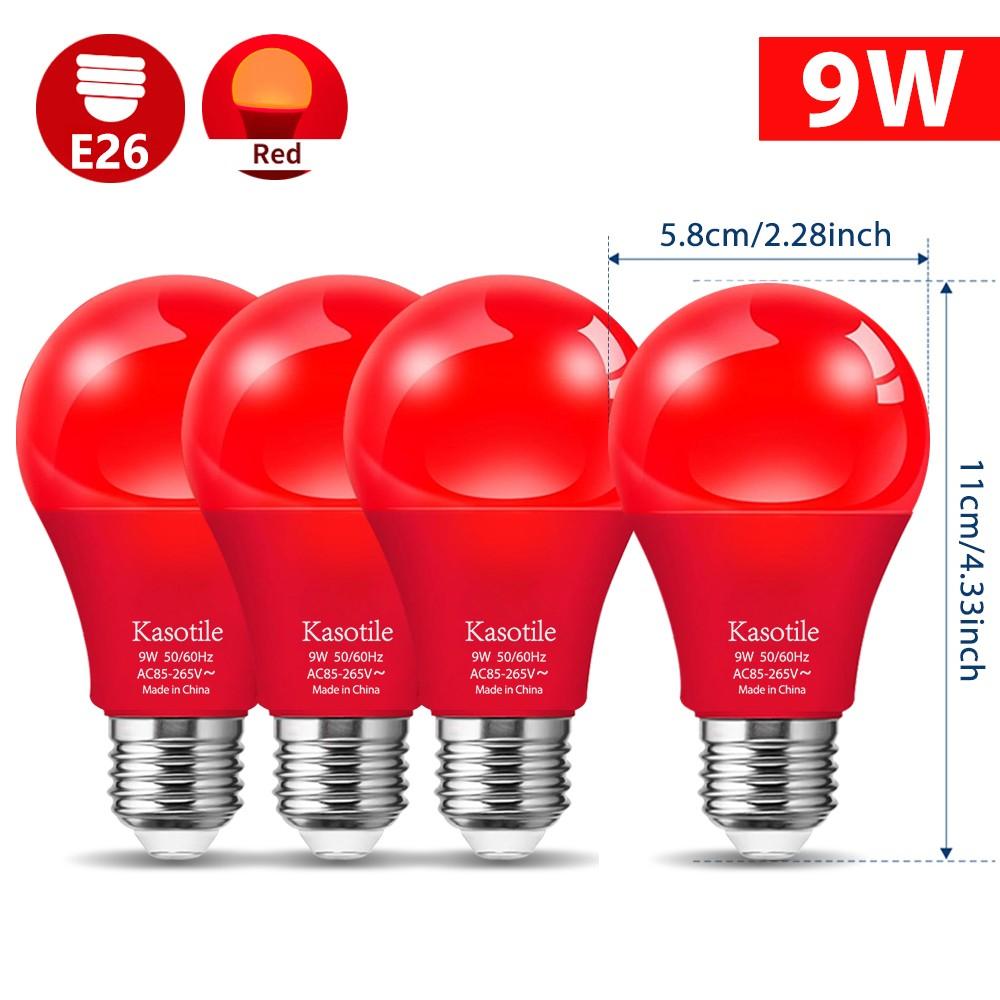 Kasotile Party LED Bulb, 60w Equivalent, 9w Energy Efficient, E26/e27 Base, Long Life 10,000 Hours, Halloween, Christmas, Party Decor