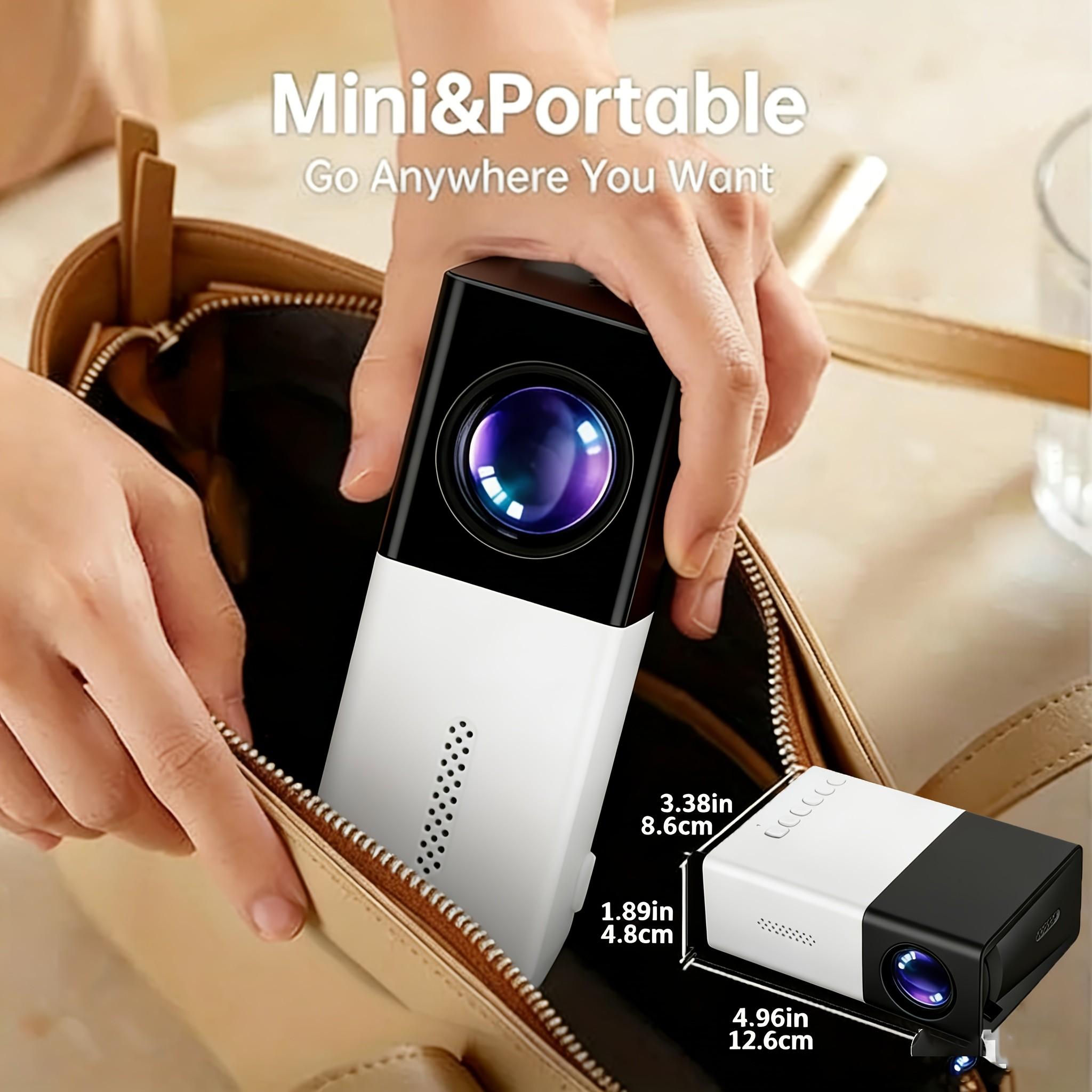 Portable Projector, LED Phone Home Theater M100 Projector, Support 1080P Video & Audio Output