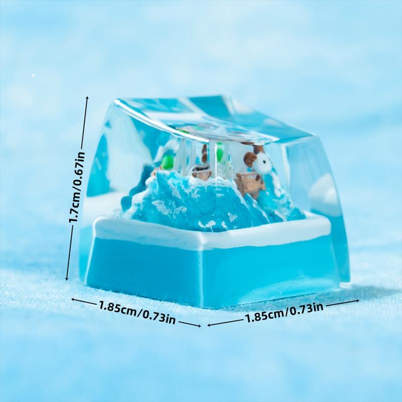 Handmade Epoxy Resin Keycap, Sheep Captain Keycap, Streamlined Design for Cherry Mx Keyboard, Perfect Gift for Birthday or Holiday