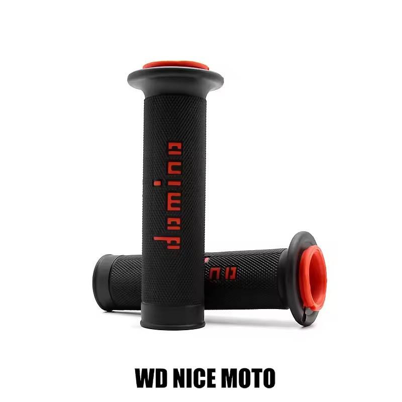 WD NICE MOTO Handle Grip for 7/8" 22 24mm Motorcycle, Universal Atv Dirt Pit Bike Racing Motocross Gel Rubber Brake Grip for Domino