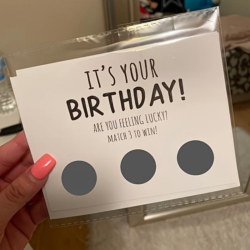 Creative Scratch-Off Birthday Cards, Interactive Lucky Gift Card, Fun Surprise for Couples/friends, Adult Party Prank Gift