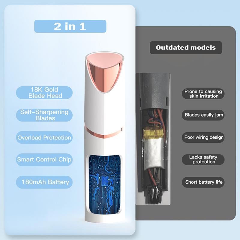 Aibesser 2 in 1 Rechargeable Waterproof facial & eyebrow hair trimmer,Electric Eyebrow Trimmer, Lip Facial Body Hair Removal Tool, Facial Hair Care Tool, Electric Shaver Women, Epilator Hair Remover with Complete Accessories Kit Lightweight Smooth Brush Aibesser 2 in 1 Rechargeable Waterproof facial & eyebrow hair trimmer,Electric Eyebrow Trimmer, Lip Facial Body Hair Removal Tool, Facial Hair Care Tool, Electric Shaver Women, Epilator Hair Remover with Complete Accessories Kit Lightweight Smooth Brush