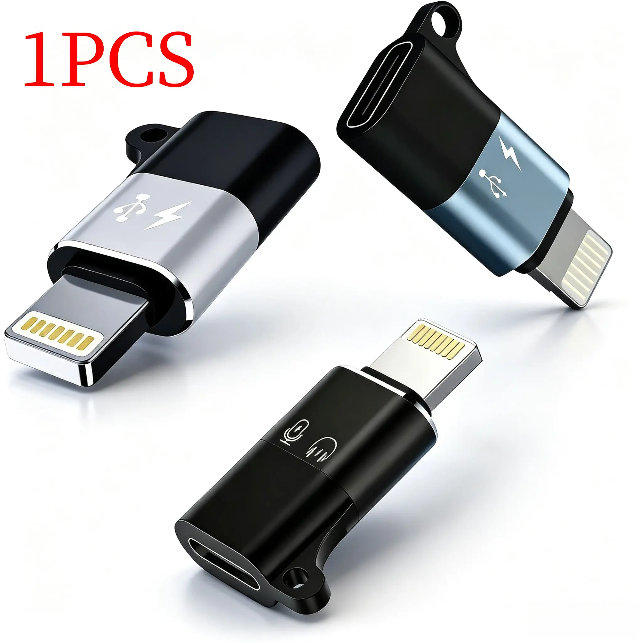 USB-C to Lightning Adapter Converter, Charging Data Sync Cable, Compatible with iPhone 14/13/12/11/x/XR Pro, iPad, AirPods, with Lanyard