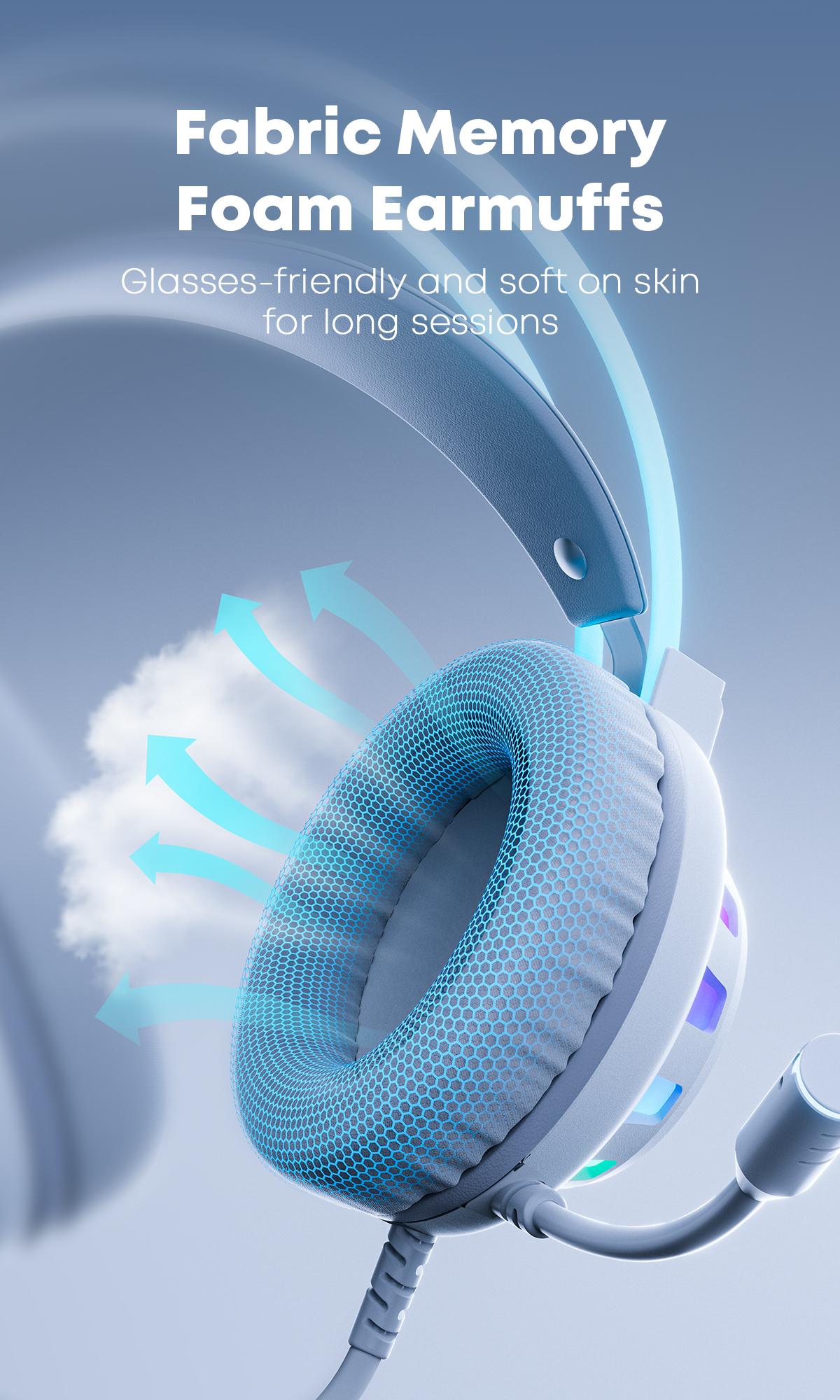 [New Upgrade] TAGRY TRONICX Upgraded G3 Wired PC Gaming Headset Gamer Gifts for him with 50mm Driver, ENC Microphone, USB-A Headset with 7.1 Surround Sound, Control Box for PC/PS5 Console/Switch Dock Mode  (Not Compatible with Xbox)