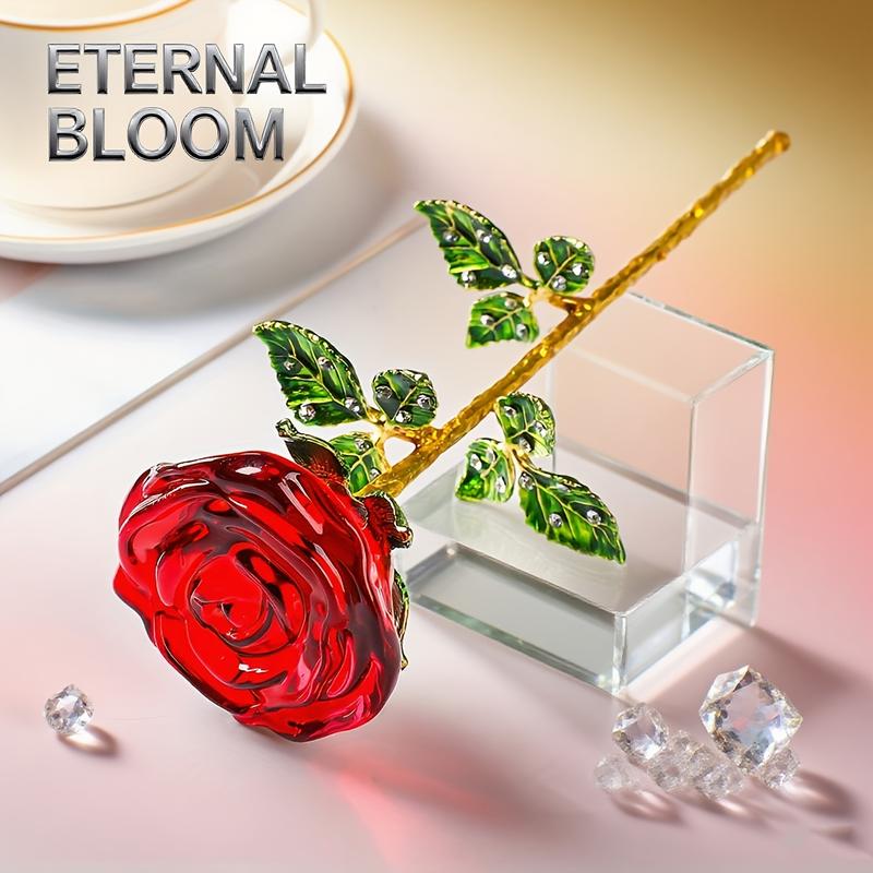 Eternal Glass Rose, Romantic Valentine's Day Gift, Mother's Day Warmth, Thanksgiving Love, Christmas Surprise, Year-Round Holiday Decor, Decorative Flowers