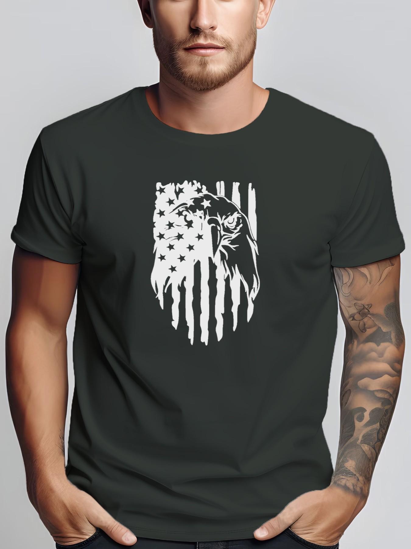 Men's Summer Micro-Stretch Comfort Round Neck Printed T-Shirt, Fashionable Trendy Wear, Best Choice for Men, Casual Stylish Tee